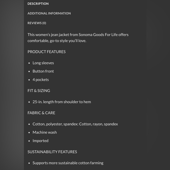 🌟 BNWOT Women's Sonoma Goods For Life® Crop Jean Jacket! - Picture 2 of 6